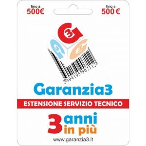 Garanzia3 Estensione di servizio tecnico 3 anni in più con massimale di copertura a 500 euro