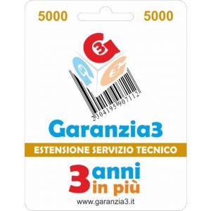 Garanzia3 Estensione di servizio tecnico 3 anni in più con massimale di copertura a 5000 euro
