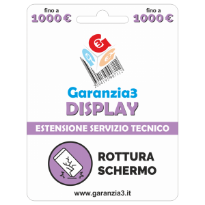 GARANZIA3 DISPLAY - VALORE DISPOSITIVO 1000