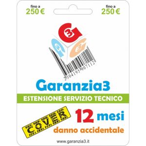 GARANZIA3 COVER 12 MESI MESSIMALE DI COPERTURA 250
